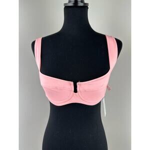 NWT w/FLAW L*Space Camellia Bikini Top - Baby Pink - Size Medium